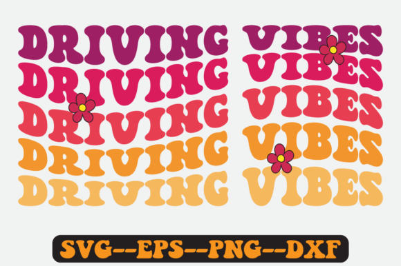 Driving Vibes Groovy Retro SVG Design: Graphics for Crafts & Beyond