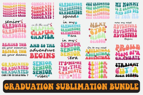 Graduation SVG Sublimation Design Bundle: Graphics for Crafts
