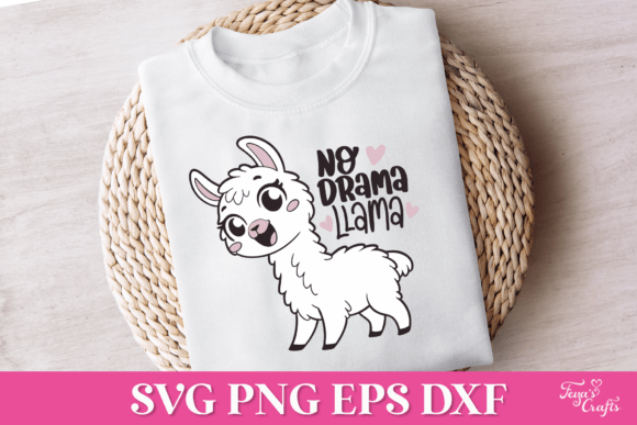 No Drama Llama SVG Cut File: Graphics for Crafts & Content