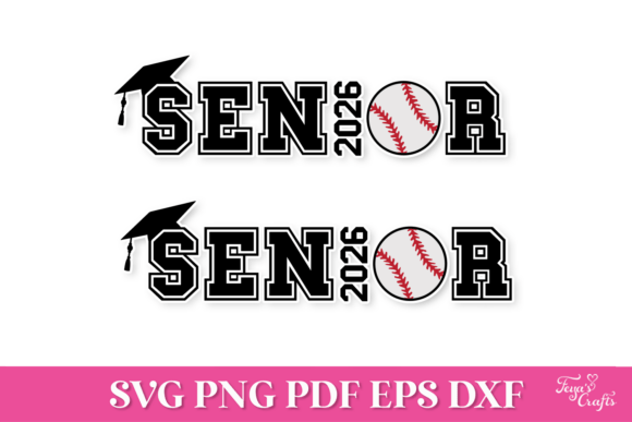 Senior 2026 Baseball SVG: Graphics for Crafts & Graduation Branding