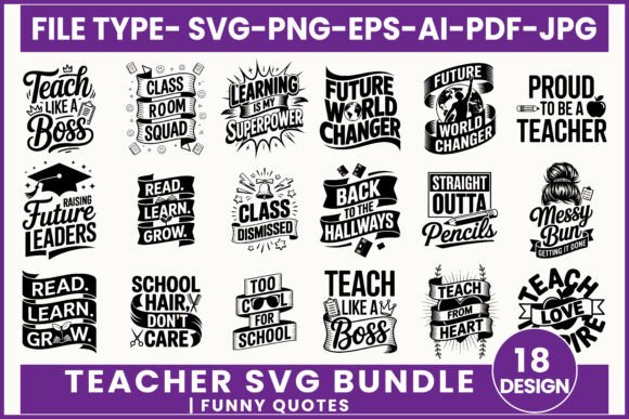 Teach Strong SVG Quote Bundle: Graphics for Crafts & Playful Branding
