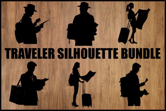 Traveler Silhouette Bundle: Graphics for Crafts Sellers