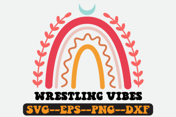 Wrestling Vibes Groovy Retro Graphics for Crafts
